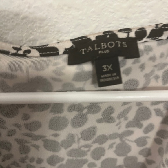 Talb's Black and White Leopard Print Sleeveless Top 3X - Picture 9 of 12
